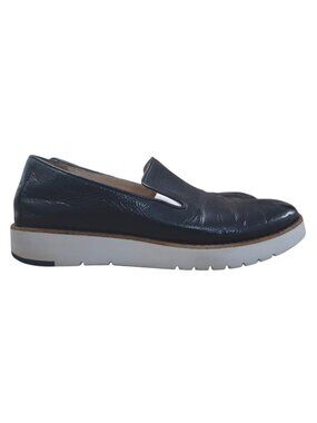 Johnston & Murphy Black Leather Slip-On Loafers Womens 7.5M Comfort Casual.